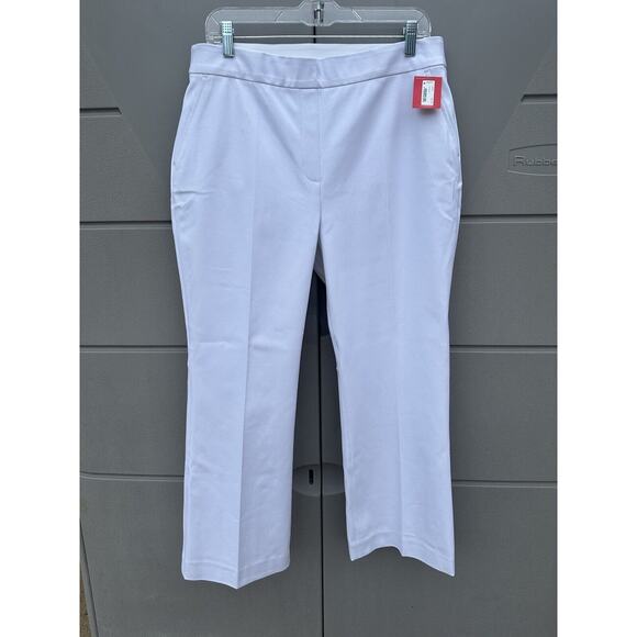 Spanx Women’s The Perfect Slim Straight Pull On Pant White Stretch Size L P NEW - Picture 9 of 16
